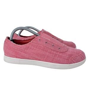 Spenco Santa Maria Slip On Sneakers Womens Size 10 Pink Canvas Low Top Round Toe